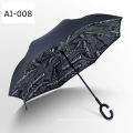 UV Protection Windproof Large Big Straight Car Umbrella with C-Shaped Handle